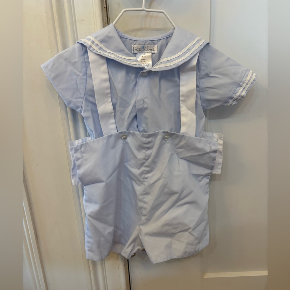 Petit Ami Light Blue Sailor Outfit